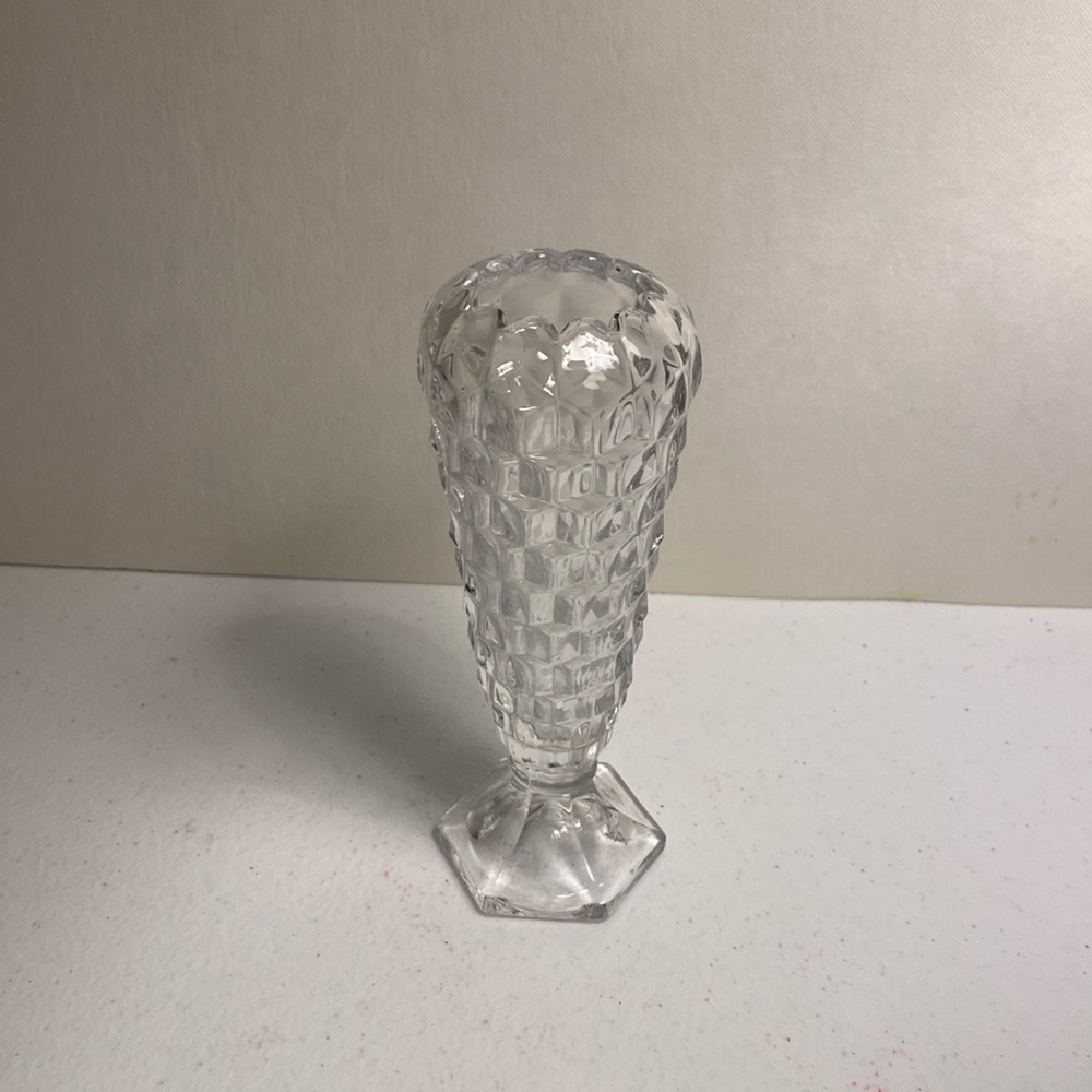 Fostoria Cube Pattern Bud Vase